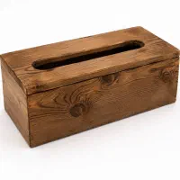 جعبه دستمال کاغذی چوبی دست ساز