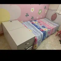 تخت یک نفره کودک و نوجوان با تشک