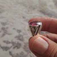 انگشتر نقره مردانه یاقوت سرخ نفیس