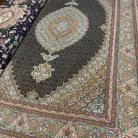 (فرش حق زاده)تک۶متری ماهی۴۰رج مرینوس زمینه سرمه ای