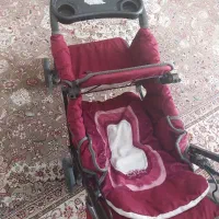 کالسکه دوقلو سالم و تمیز