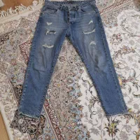 شلوار لی مام فیت zara