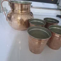 پارچ  لیوان مسی