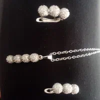 پلاک و گوشواره استیل نیم ست
