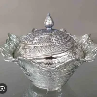 سه عدد قندان نقره ای
