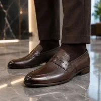 کفش کالج مردانه چرم طبیعی