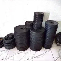 صفحه وزنه تمام لاستیکی و دمبل