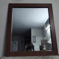 آینه ب قاب چوبی