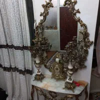 اینه شمدان ساعت برنزی برنجی