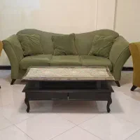 مبل راحتی ۵ نفره سالم  + میز جلو مبلی