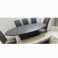 میز غذا خوری 5صندلی یک نیمکت 3نفره