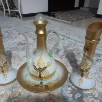 گلاب  پاش و گلدان  شیشه ای