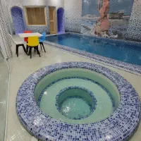 دوخوابه تمیز تمیز استخر جکوزی تونل مه یخ در چالوس