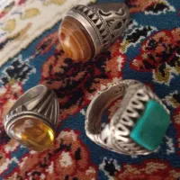 انگشتر نقره سه عدد