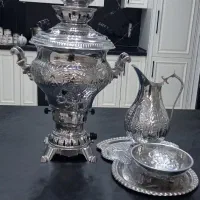 سماور،لیوان،سینی،دیس،تلفن