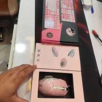 ست موس و کیبورد مکانیکال صورتی گیمینگ / اقساط