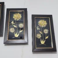 ۴ عدد تابلو گل طلایی