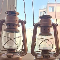 دو عدد چراغ فانوس نفتی