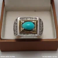 انگشتر فیروزه دست‌ساز
