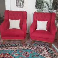 فروش دو عدد مبل تکی جنس چوب