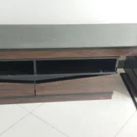 میز تلویزیون/ دوتیکه/ طرح چوب و شیشه/فروش فوری