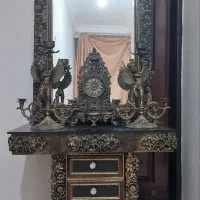 کنسول و آینه شمعدان چوبی