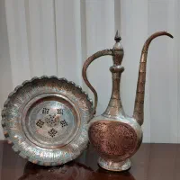 آفتابه لگن مسی قدیمی عتیقه دیوار کوب مسی