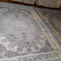 ۲عدد کاور فرش ۹متری مخمل طوسی