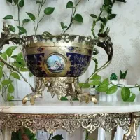 میوه خوری ترکیبی چینی و برنزی اصل