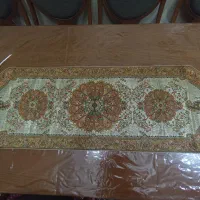 دوعدد رومیزی ترمه ابریشم دار در حد نو