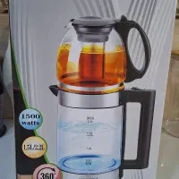 فروش کتری برقی دوتیکهKenworth + قوری شیشه‌ای
