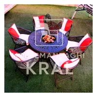 میزوصندلی باغی/صندلی طرح دار تمام فلزی صندلی حیاطی