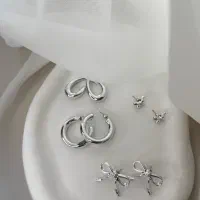 پک گوشواره آبکاری نقره