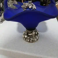 دکوری قدیمی چند تیکه مارک روبین ایتالیایی شیشه ایی