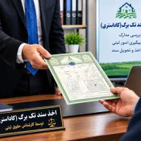 اخذ سند تک برگ، پروانه ساخت توسط کارشناس حقوق ثبتی