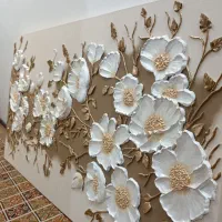 تابلوی دکوراتیو برجسته طرح گل افشان