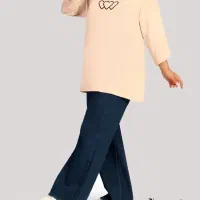 لانگ باکسی استین ۳ربع پنبه(تولیدی)