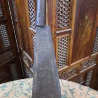 ساطور فولادی نقش دار قاحاری