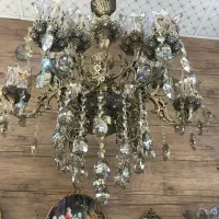 لوستر برنجی ۶ شاخه دوبل