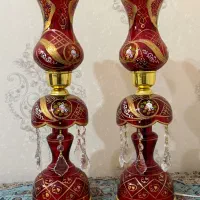 یک جفت شمعدان لاله عباسی