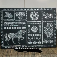تابلو لیپان آرت طرح اسب و ماهی