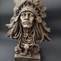 مجسمه پلی استر سرخ پوست بسیار با کیفیت