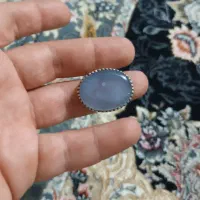 انگشتر نقره عقیق کبود طبیعی