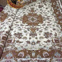 فرش جفت۶متر خطیبی مارکدار استادعظیمی(اقساطبدون بهر
