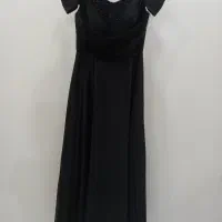 لباس مجلسی مشکی جدید شیک و خوشگل جنس ساتن آمریکایی
