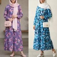 فروش پیراهن زنانه ساحلی فلور رنگ ثابت و خنک
