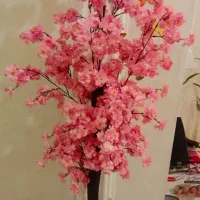 درخت شکوفه مصنوعی صورتی