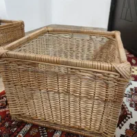 سبد چوبی و حصیری سایز بزرگ