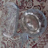 دو عدد مرغ خوری و پیش دستی قندان ، جا کاردی