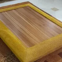 میز پذیرایی وسط مبلی چوب و پارچه
